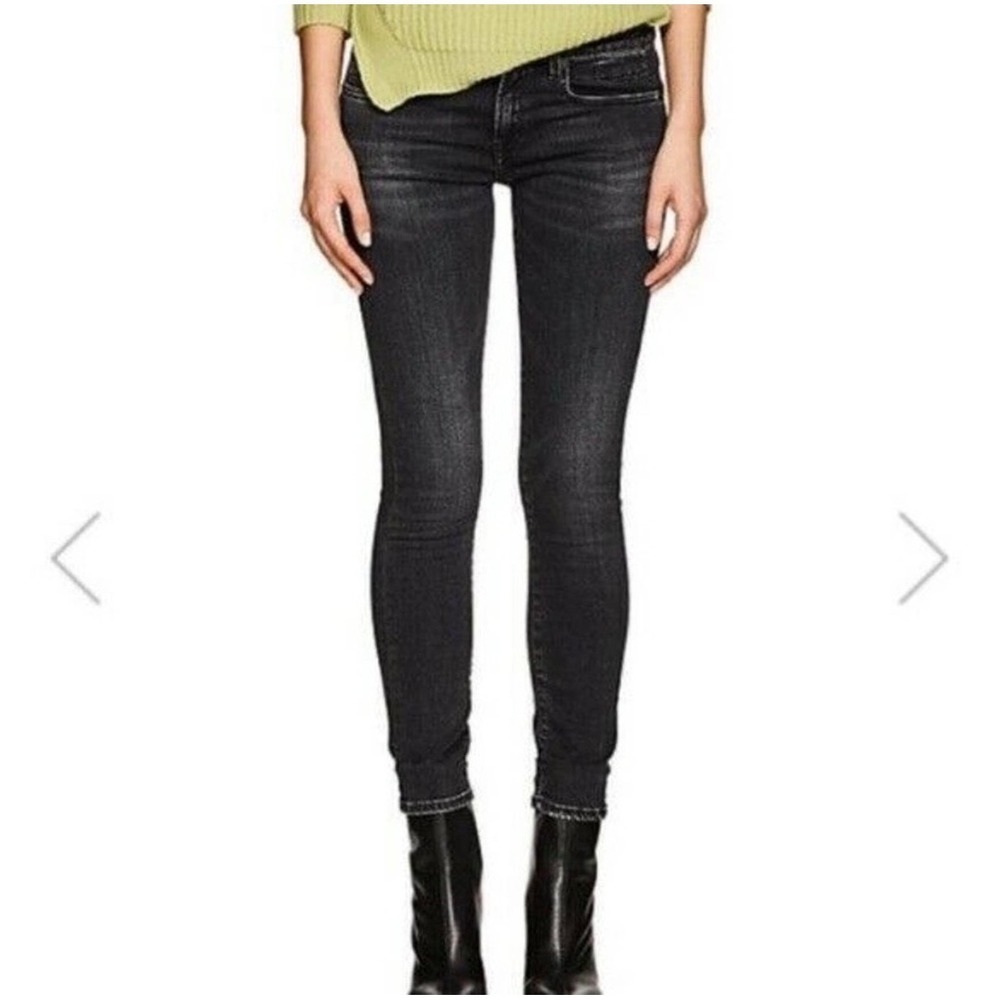 R13 Low Skinny jeans 27 black gray designer denim grunge casual classic‎ Y2K